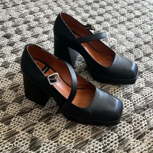 Anthropologie ANGEL ALARCON ANKLE-STRAP HEELS